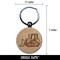 Bulldozer Dozer Construction Vehicle Engraved Wood Round Keychain Tag Charm